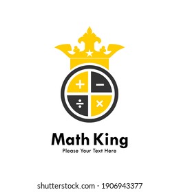 Math King Logo Template Illustration Stock Vector (Royalty Free) 1906943377