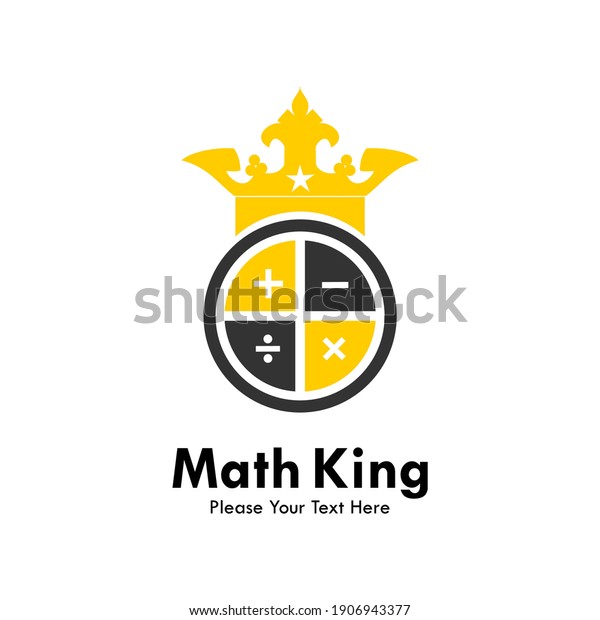 Math king logo template\
illustration