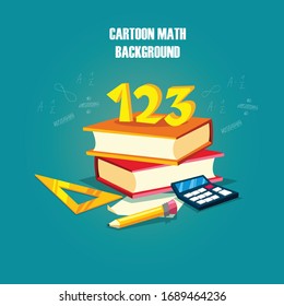 Math lab and school class. Isometric vector concept design