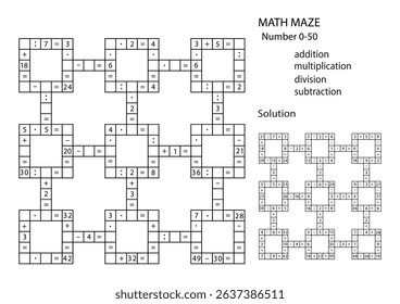 Math Labyrinth  for small and smart kids 