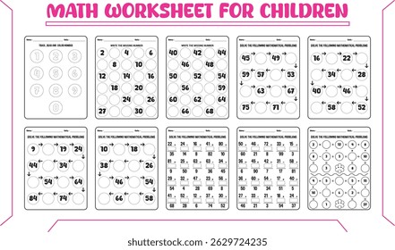 Math learn worksheet for children