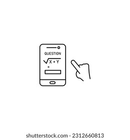 Math Learning App Future Technology Icon Eps 10