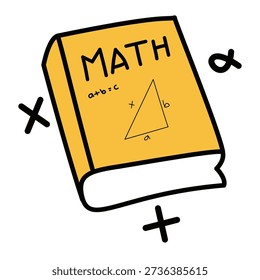 Math learning book Illustration academic