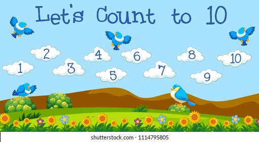 A Math Lesson Count to 10 illustration