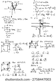 Math lesson. Homework assignments for independent solving. Algebra and Geometry homework.