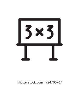 math lesson icon vector. math lesson outline style design