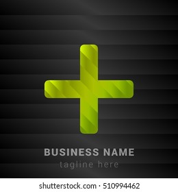 Math Lime Green and Black silk fashion premium icon / Logo