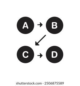 Math Logic Filled Icon Vector Illustration