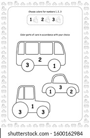 math logic worksheets kids number recognition stock vector royalty free 1600162984 shutterstock