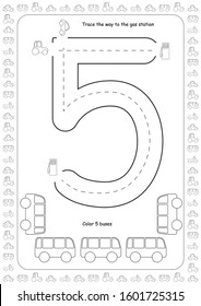 Math Logic Worksheets Kids Number Recognition Stock Vector (Royalty ...