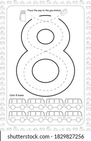 Math Logic Worksheets Kids Number Recognition Stock Vector (Royalty ...