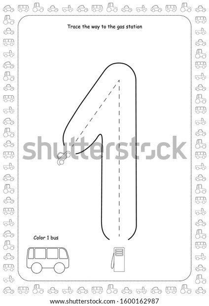 math logic worksheets kids number recognition stock vector royalty