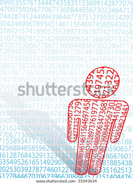 Math Man Symbol Person Representing Statistics 库存矢量图(免版税)35043634 ...