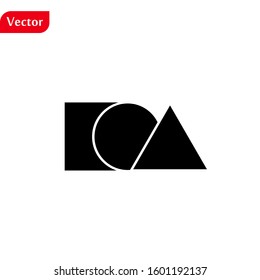 Math mathematics icon set on white background.