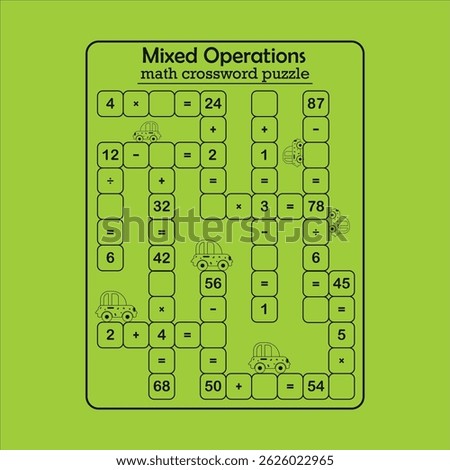 Math maze puzzle activity worksheet for children