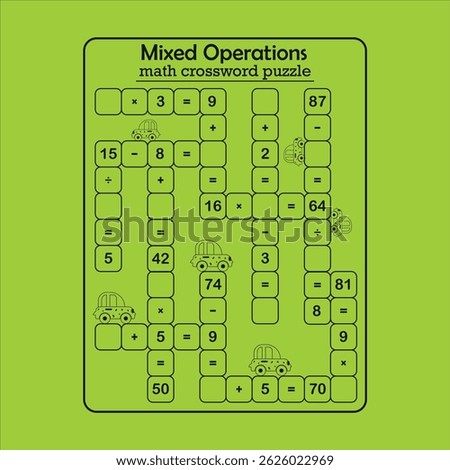 Math maze puzzle activity worksheet for children