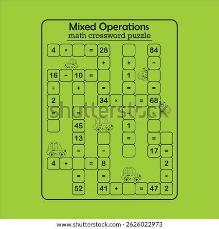Math maze puzzle activity worksheet for children