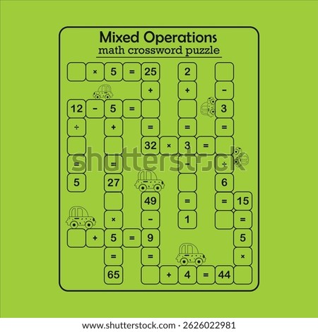 Math maze puzzle activity worksheet for children
