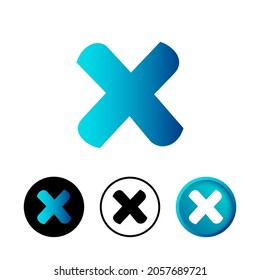 Math Multiplication Icon Illustration Flat Design