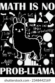 Math Is No Prob-llama Back To School eps cut file for cutting machine