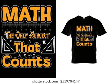 Math Number Typography T-shirt Design