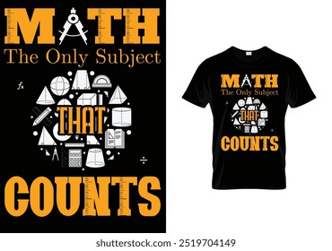 Math Number Typography T-shirt Design