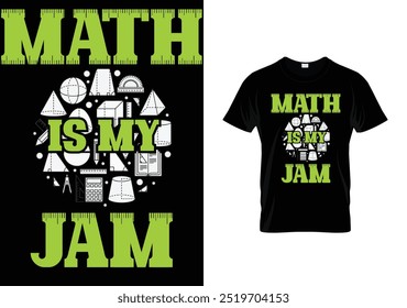 Math Number Typography T-shirt Design