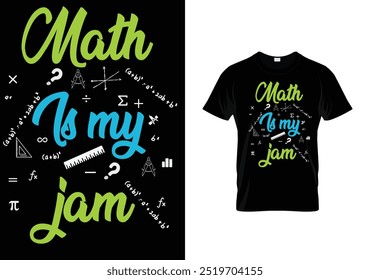 Math Number Typography T-shirt Design