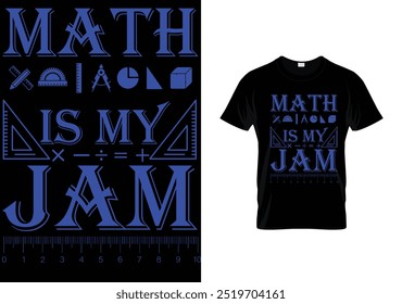 Design de camiseta com tipografia de número matemático