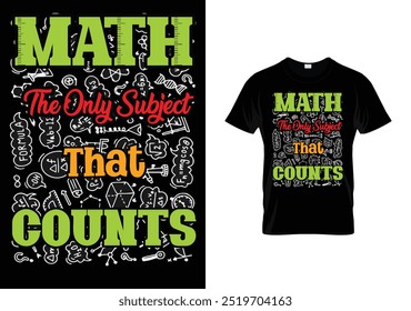Math Number Typography T-shirt Design