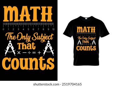 Math Number Typography T-shirt Design