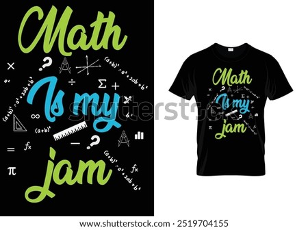 Math Number Typography T-shirt Design