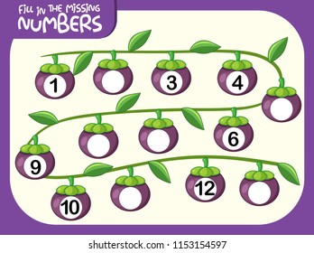 A math number worksheet illustration