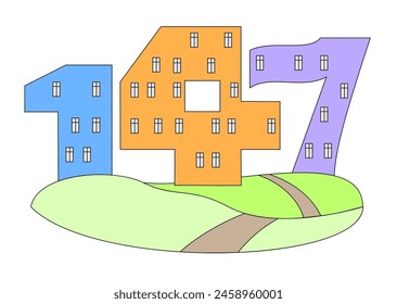 Math and numbers. Education. Illustration.