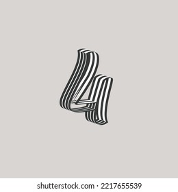 Math numbers with vector text effect	