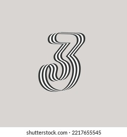 Math numbers with vector text effect	