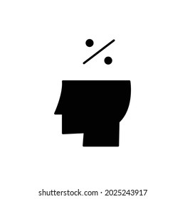 Math on mind icon, eps 10