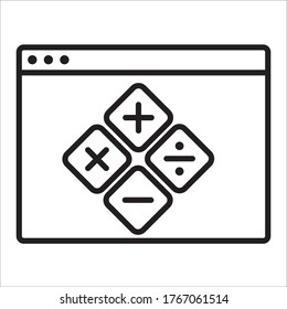 math online course outline icon