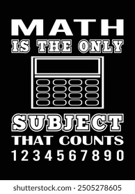 Math is the only subject that counts
