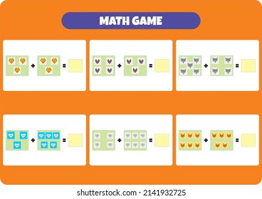 Operaciones matemáticas para jardines de infancia, preescolar y primaria.