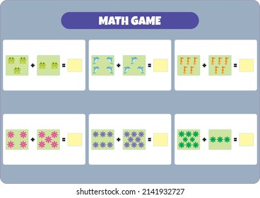 Math operations for kindergarten, preschool and primary school.