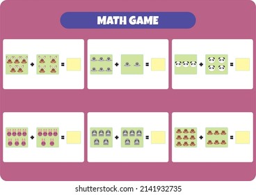 Math operations for kindergarten, preschool and primary school.