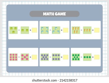 Math operations for kindergarten, preschool and primary school.