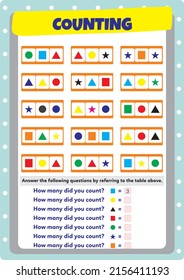 Math operations for kindergarten, preschool and primary school.