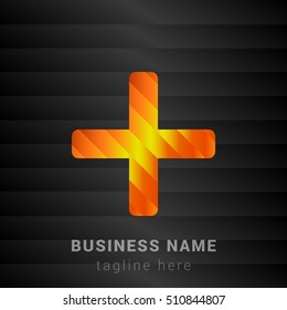Math Orange, Yellow and Black silk fashion premium icon / Logo