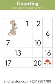 Math page, colorful mathematic worksheets, useful mathematical games for school and kindergarten. Ideal for early child development, preschool education. Counting. 