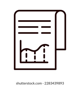Mathematik-Papierzeilensymbol einzeln