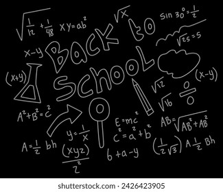 Math pattern handwriting background illustration