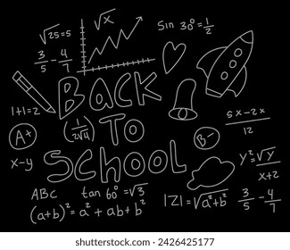 Math pattern handwriting background illustration