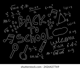 Math pattern handwriting background illustration